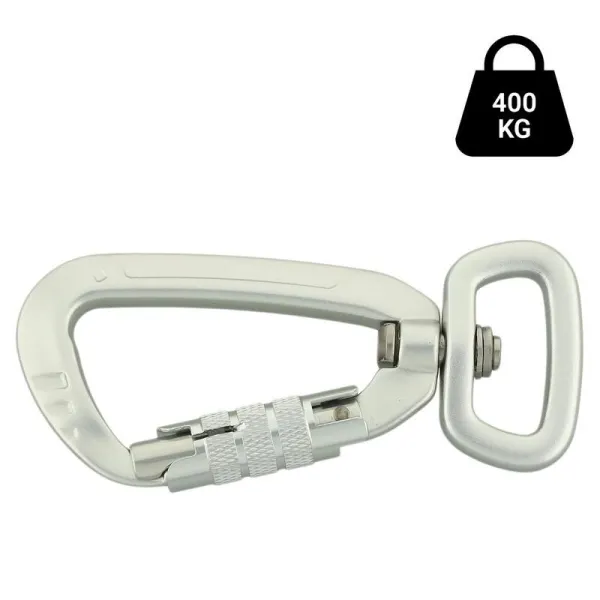 Karabiner aus Aluminium 86 mm/25 mm - Drehverschluss